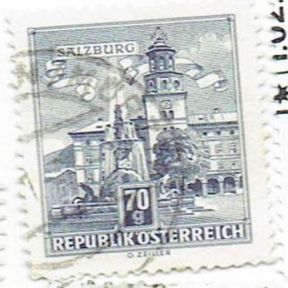 AUSTRIA REP OF OSTERREICH SAZBURG CHURCH STAMP WS8